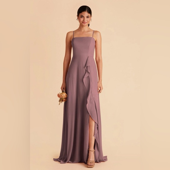 COPY - Birdie Grey Winnie Chifon Dress in Dark Mauve - Picture 2 of 5